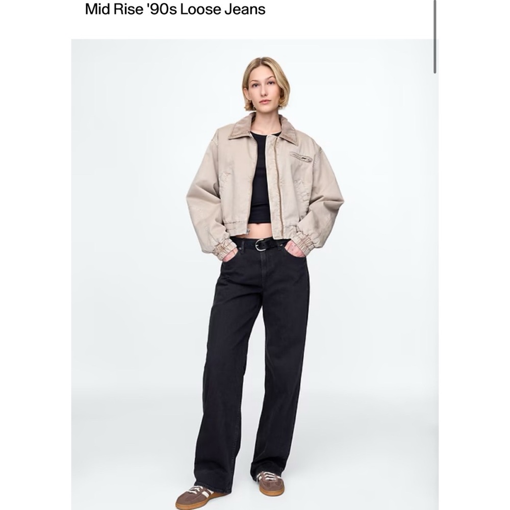 GAP '90s Loose Mid Rise Jeans in Black